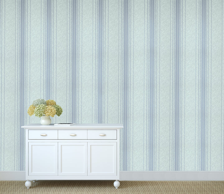 Hastings Cloud Blue Stripe Wallpaper 8334-25T