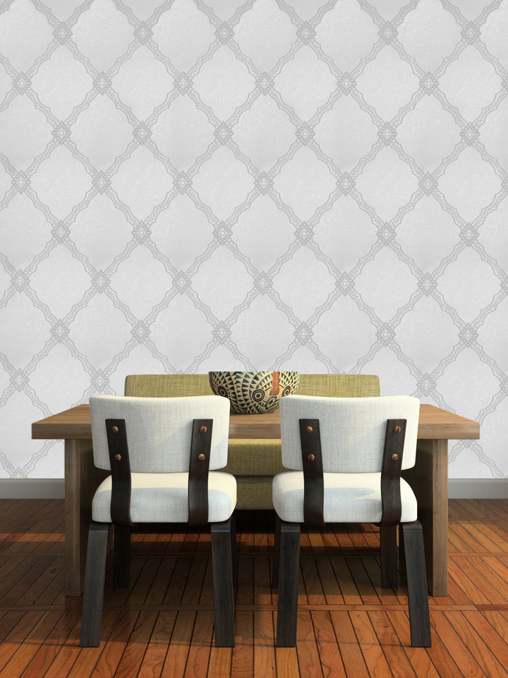 Holborn Ivory Tufted Wallpaper L110201