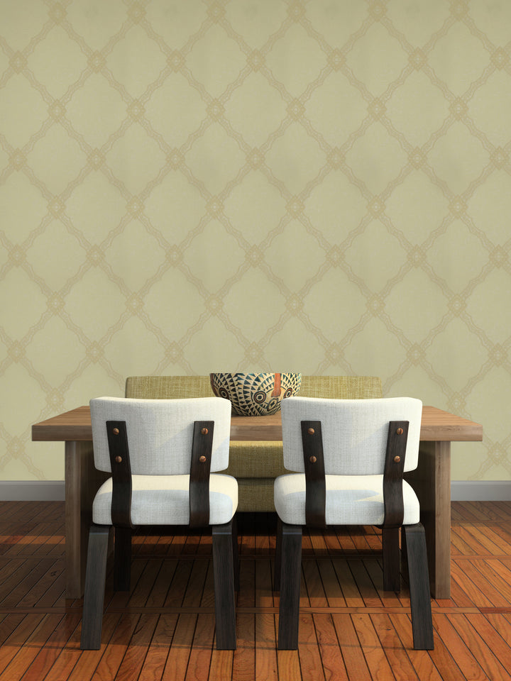 Holborn Beige Grid Wallpaper L110203