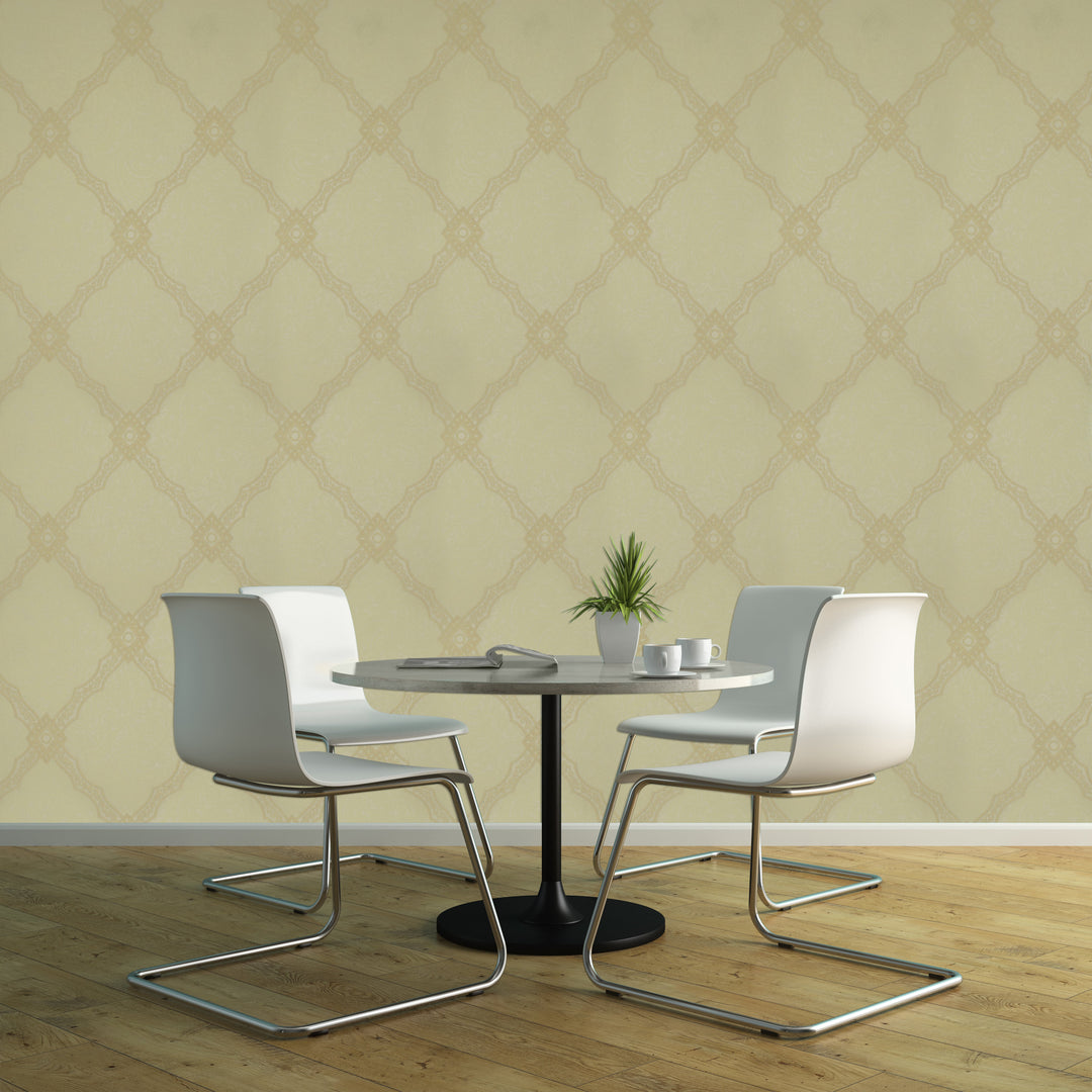 Holborn Beige Grid Wallpaper L110203