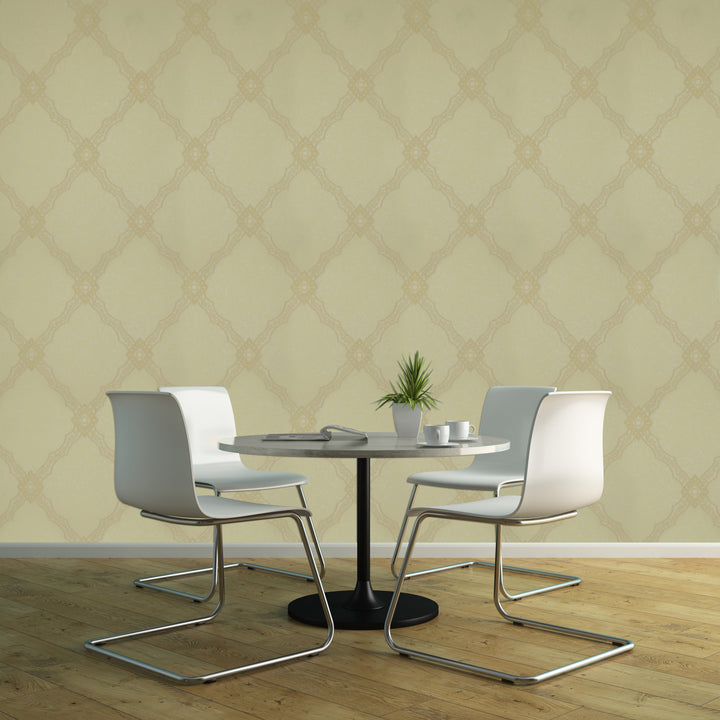 Holborn Beige Grid Wallpaper L110203