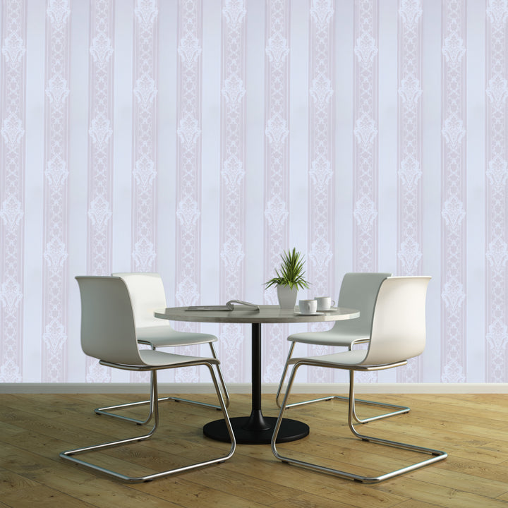 Holborn Lilac Stripe Wallpaper L110502