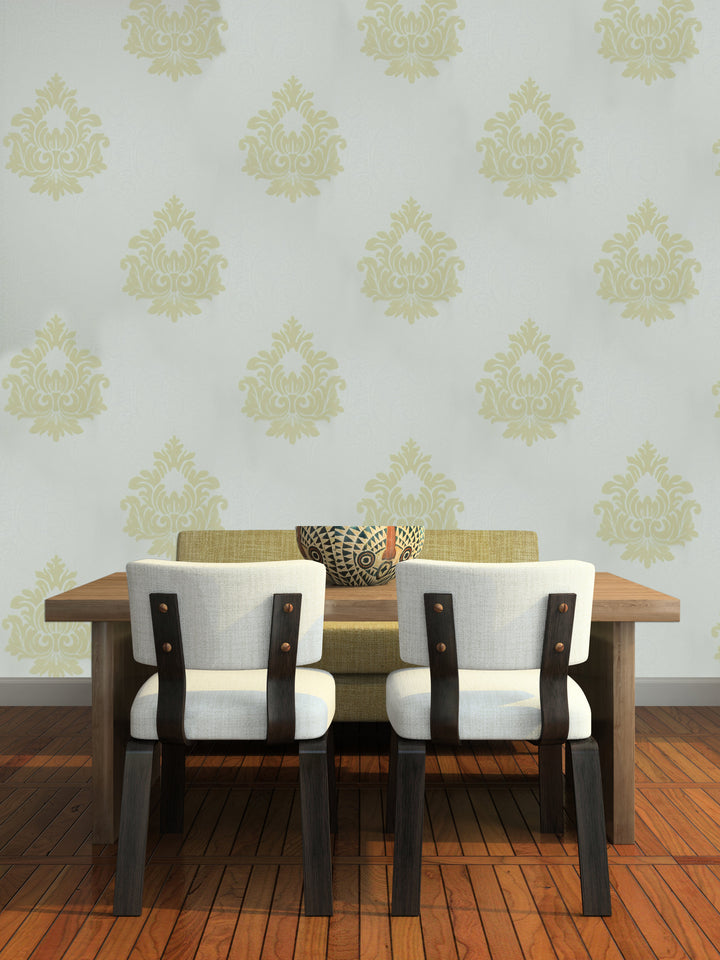 Holborn Aqua Motif Wallpaper L110603