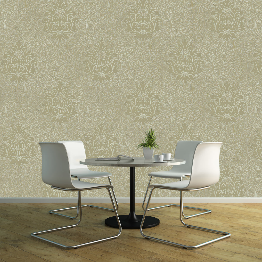 Holborn Beige Motif Wallpaper L110605