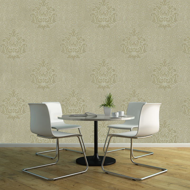 Holborn Beige Motif Wallpaper L110605