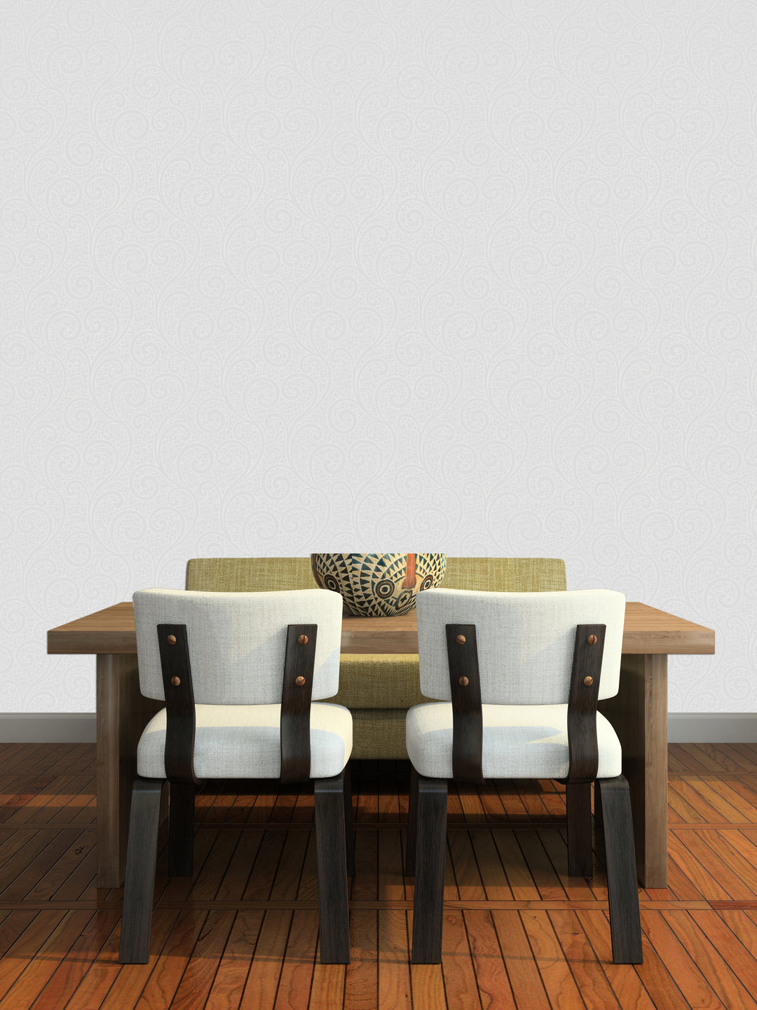 Holborn Pure White Wallpaper L110702