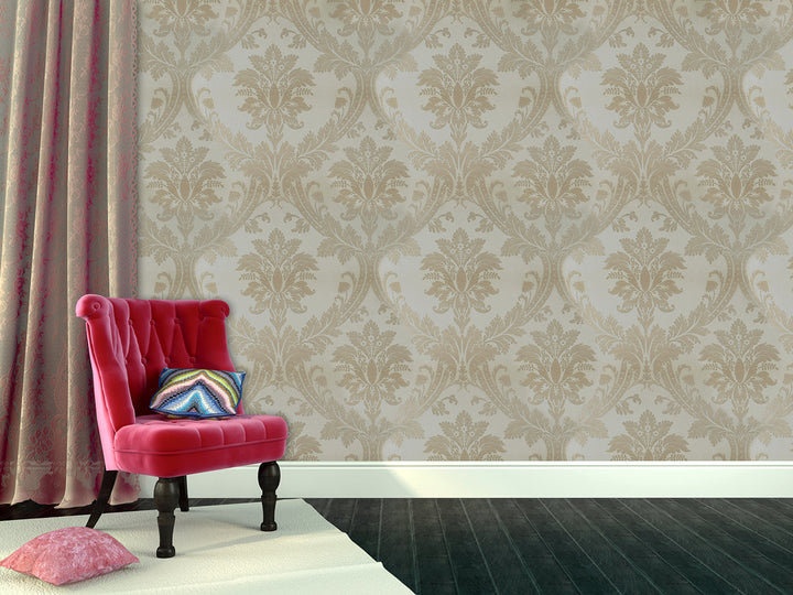 Hyde Park 29 Ivory Medallion Wallpaper Sk104-41024