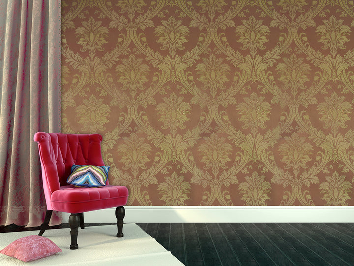Hyde Park 29 Burnt Ochre Fleur Wallpaper Sk104-41026