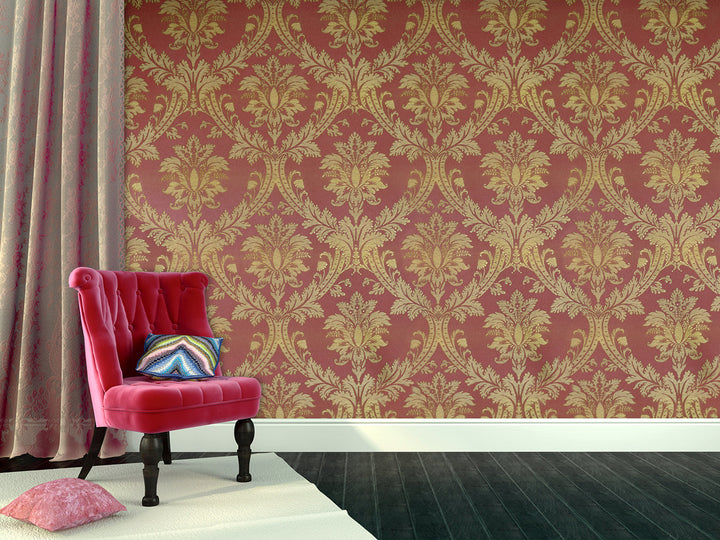 Hyde Park 29 Ruby Medallion Wallpaper Sk104-41027