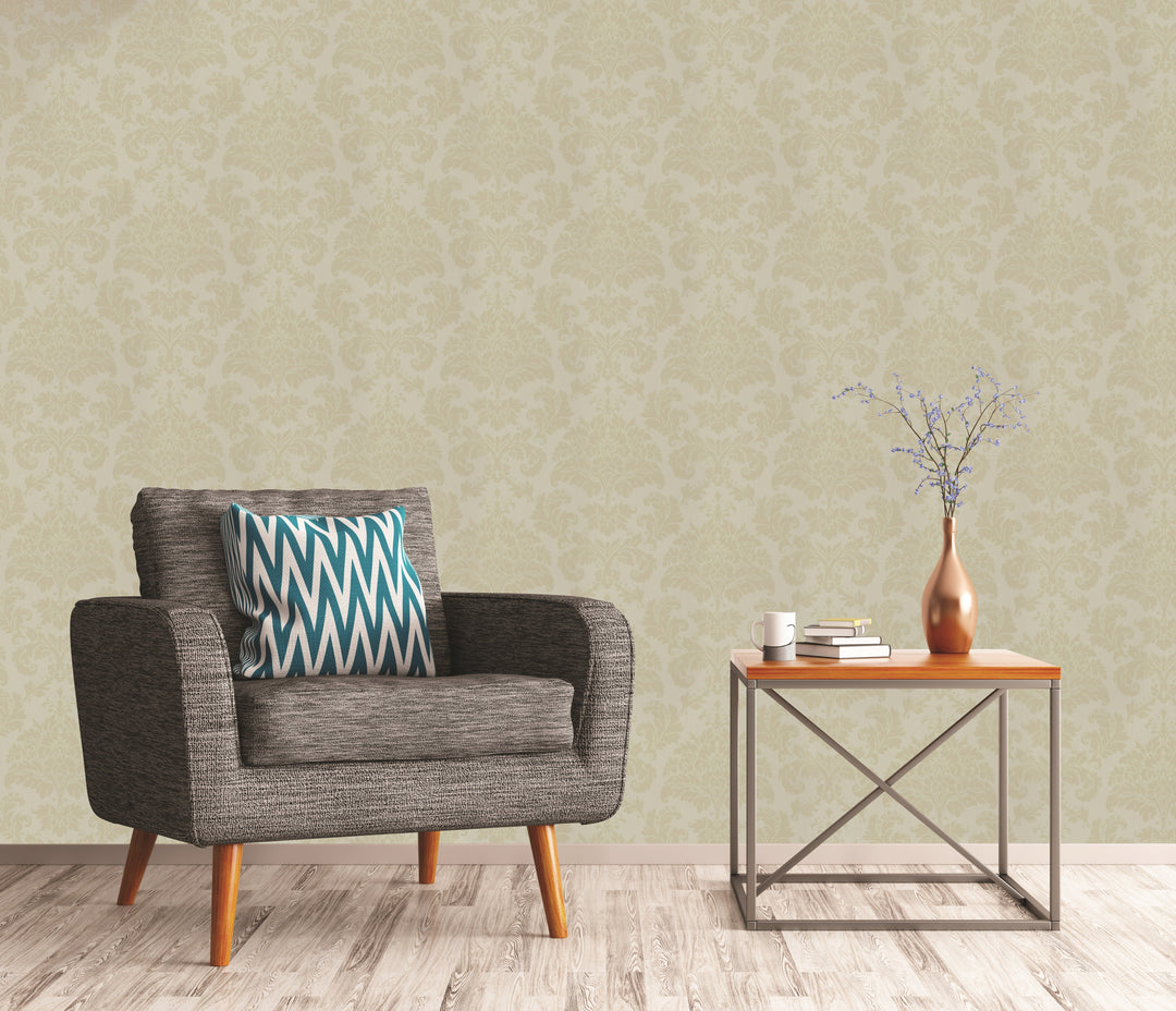 Kensington Pearl Damask Wallpaper Ke4114