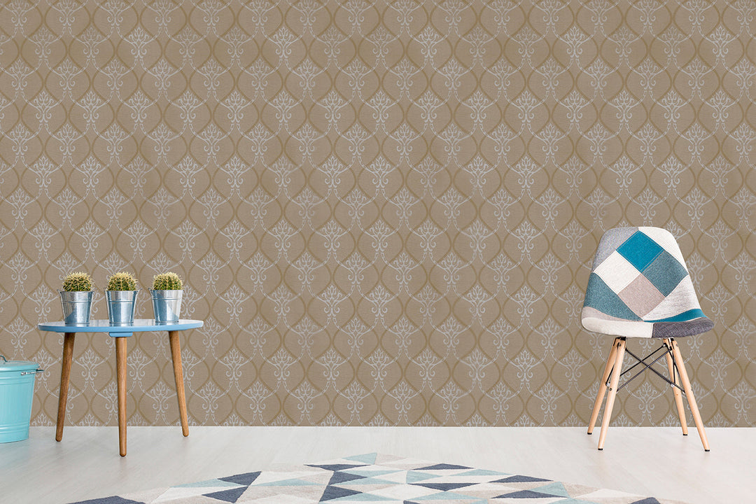 Kensington Ivory Geometric Wallpaper Ke5116