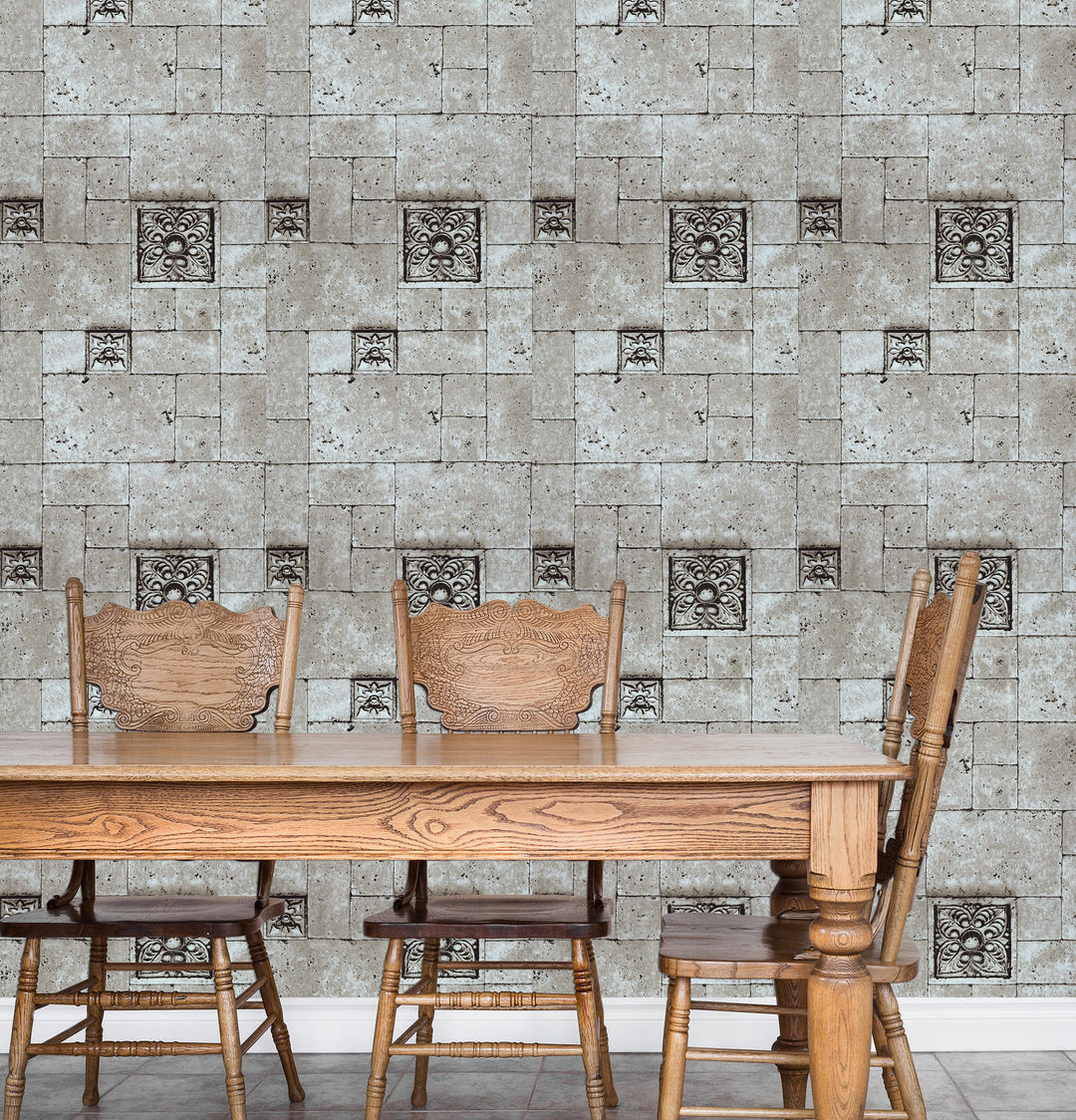 Kent B Urban Grid Wallpaper Sk22146