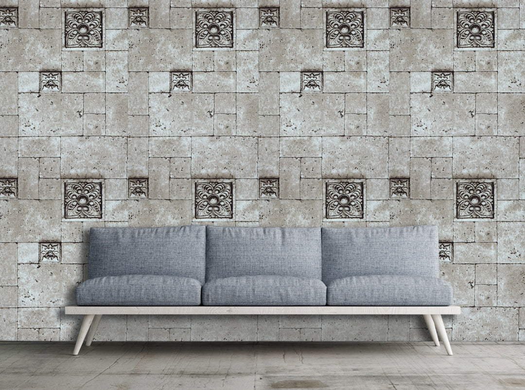 Kent B Urban Grid Wallpaper Sk22146