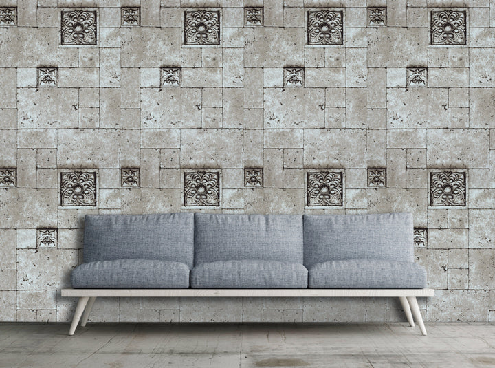 Kent B Urban Grid Wallpaper Sk22146