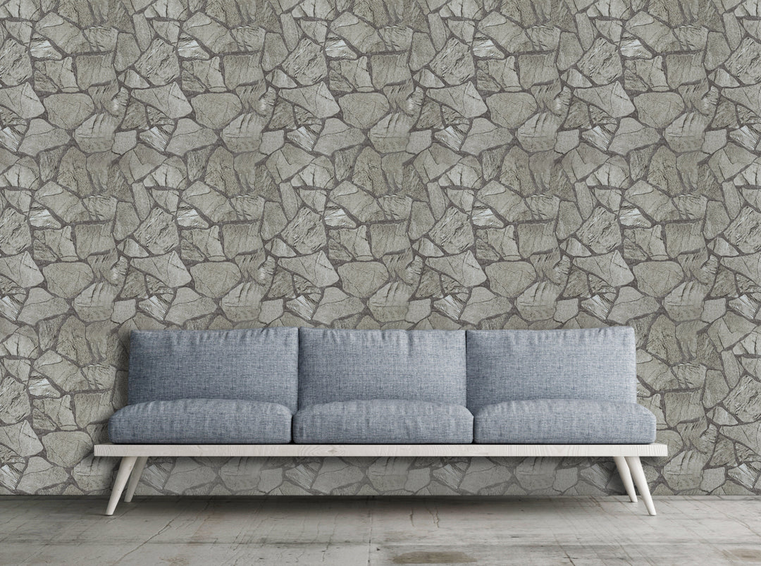 Kent B Stone Grey Wallpaper Sk22163