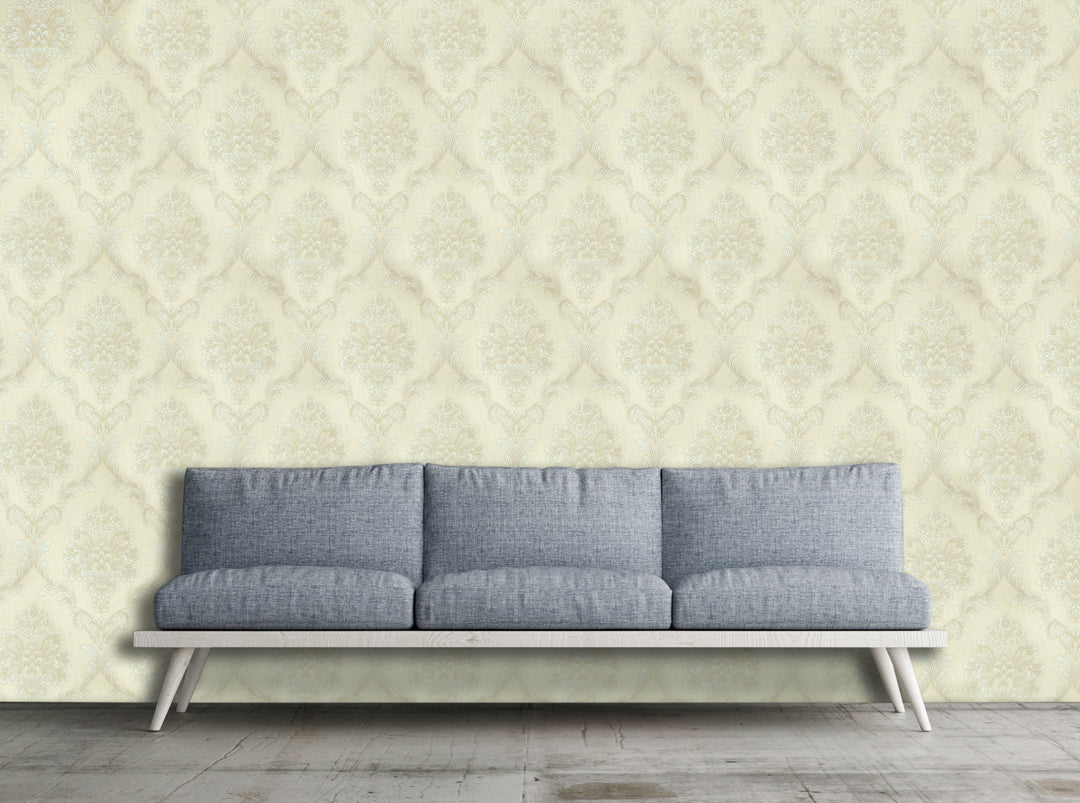 King Alfred A Pearl Damask Wallpaper Sk9468-03