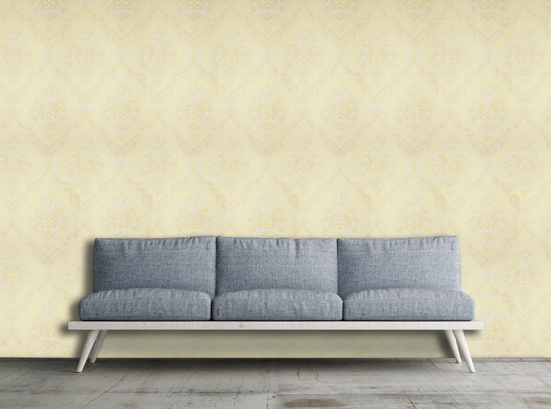 King Alfred A Almond Damask Wallpaper Sk9468-04