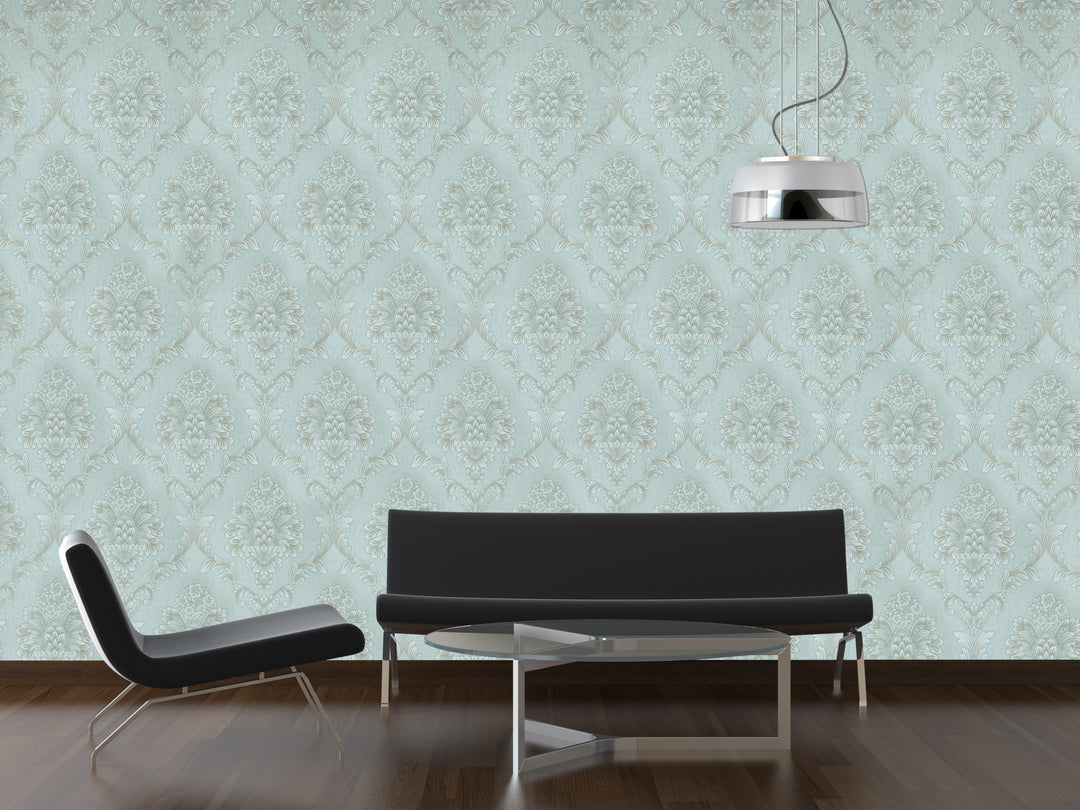 King Alfred A Ocean Damask Wallpaper Sk9468-07