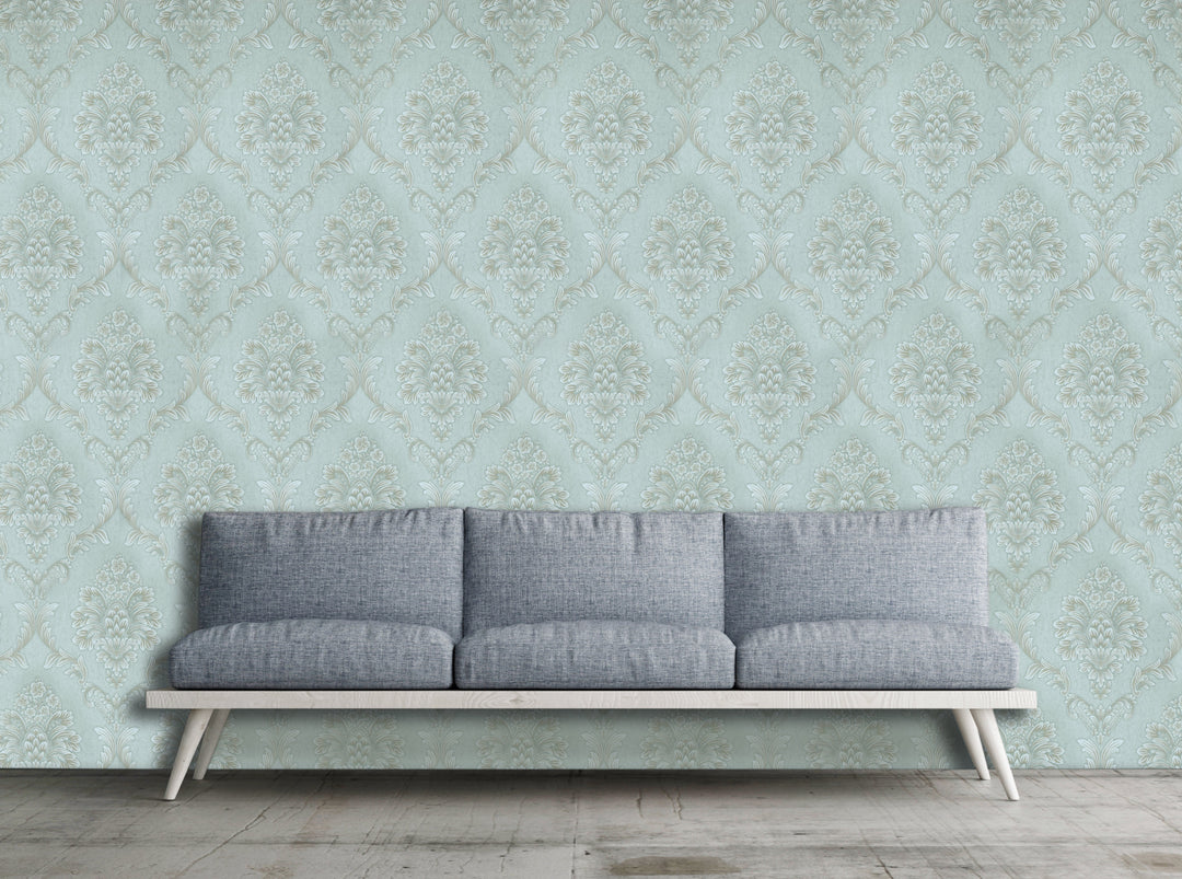 King Alfred A Ocean Damask Wallpaper Sk9468-07