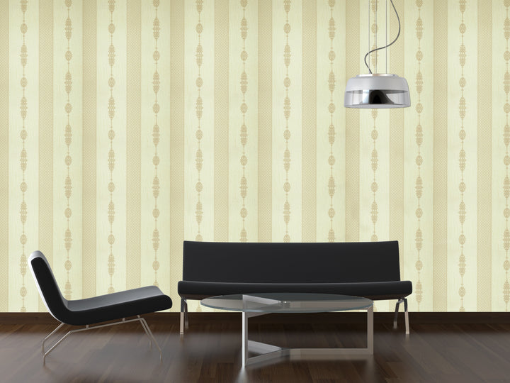 King Alfred A Sandstone Stripe Wallpaper Sk9983-01