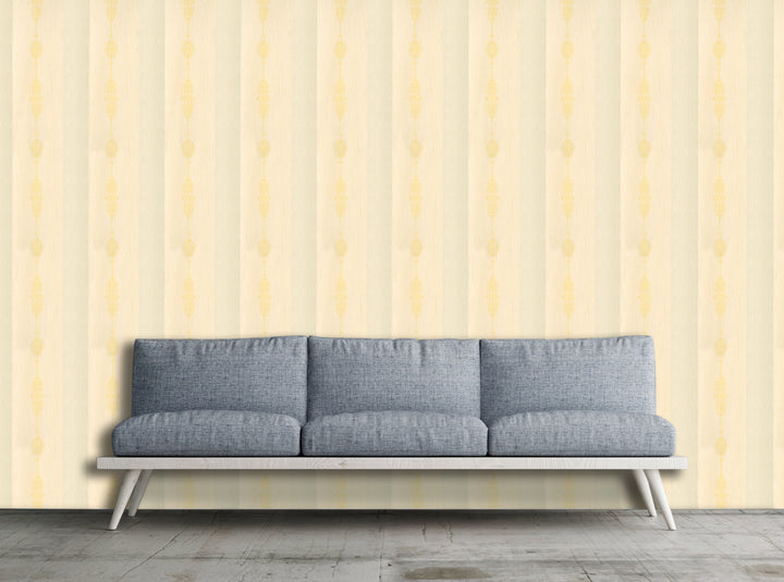 King Alfred A Buttercream Stripe Wallpaper Sk9983-04