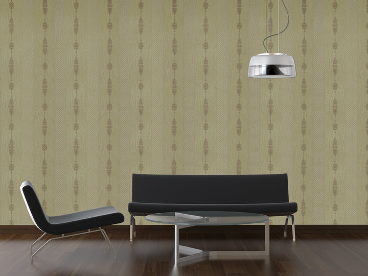King Alfred A Mocha Stripe Wallpaper Sk9983-06