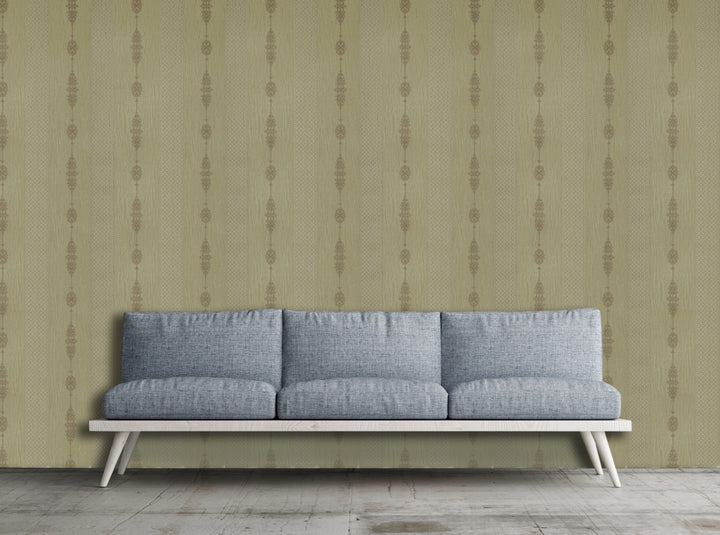 King Alfred A Mocha Stripe Wallpaper Sk9983-06