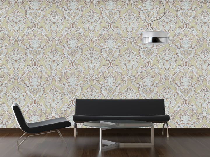 King Alfred A Pearl Damask Wallpaper Sk9993-05