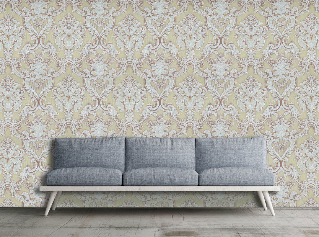 King Alfred A Pearl Damask Wallpaper Sk9993-05