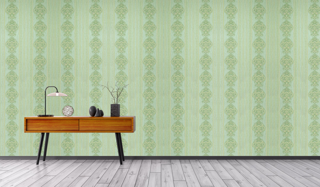 King Alfred B Minty Stripe Wallpaper Sk0233-12