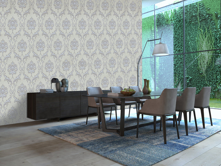 King Alfred B Silver Regal Wallpaper Sk9432-13