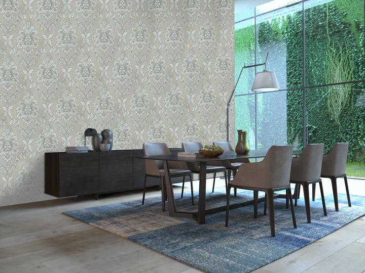 King Alfred B Platinum Motif Wallpaper Sk9468-09