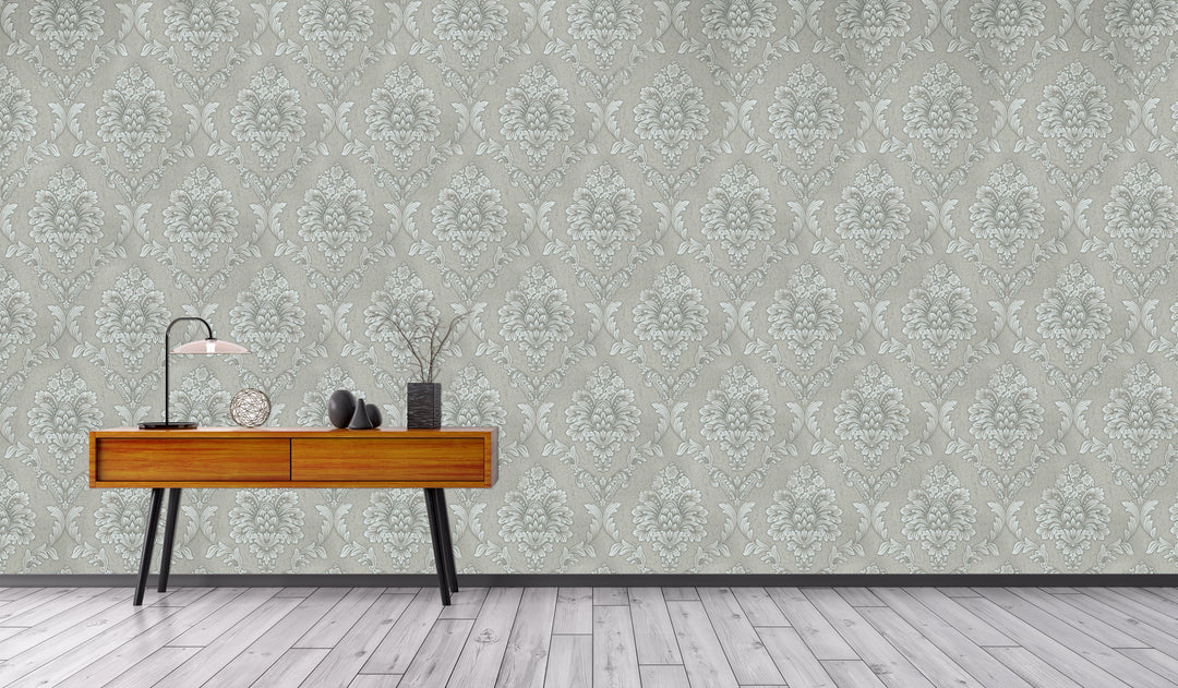 King Alfred B Platinum Motif Wallpaper Sk9468-09