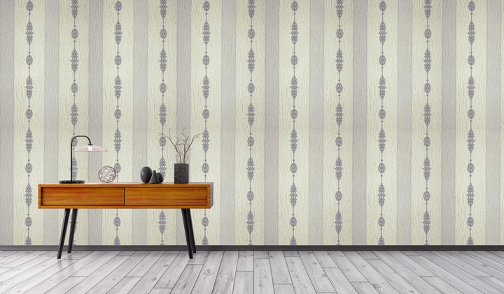 King Alfred B Ivory Stripe Wallpaper Sk9983-13
