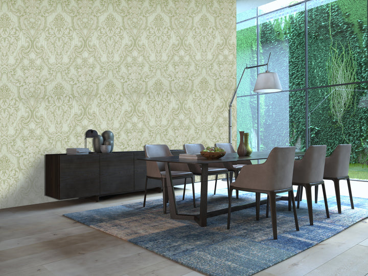 King Alfred B Sage Damask Wallpaper Sk9993-12