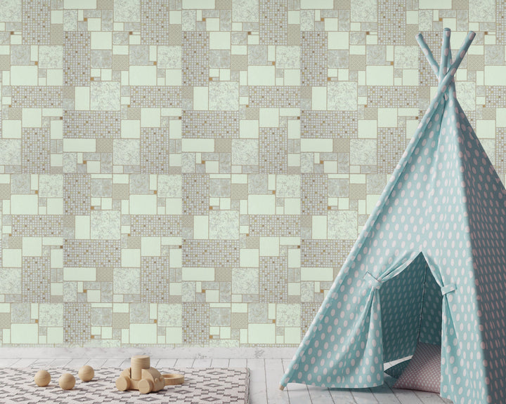 Knightsbridge Pale Grid Wallpaper 2443-33