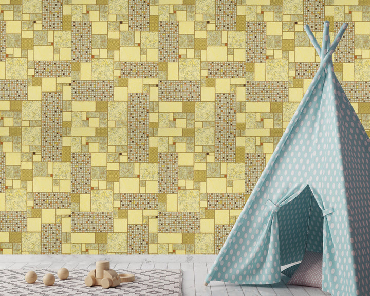Knightsbridge Mosaic Honey Wallpaper 2443-49