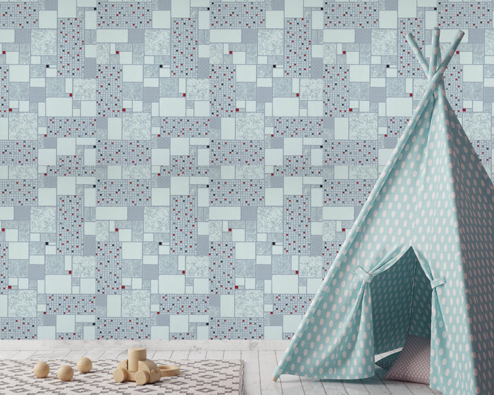 Knightsbridge Icy Mosaic Wallpaper 2443-56