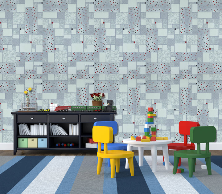 Knightsbridge Icy Mosaic Wallpaper 2443-56
