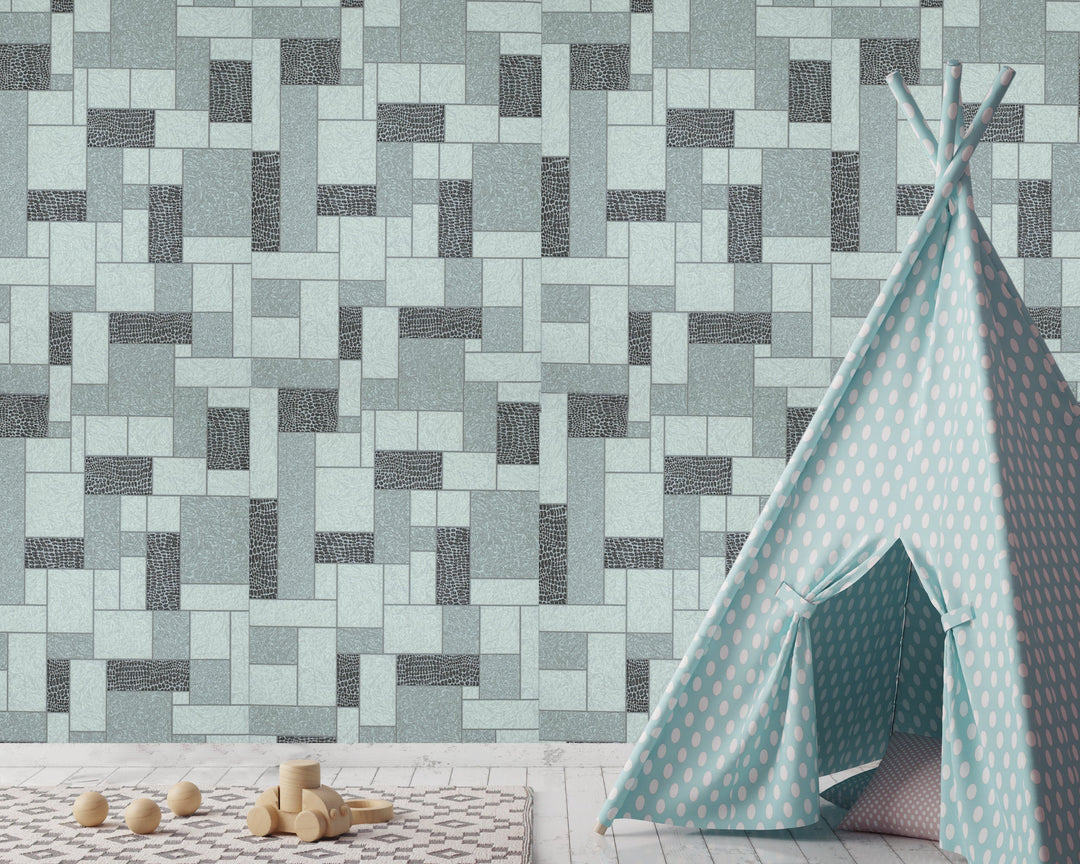 Knightsbridge Monochrome Tiles Wallpaper 2467-25