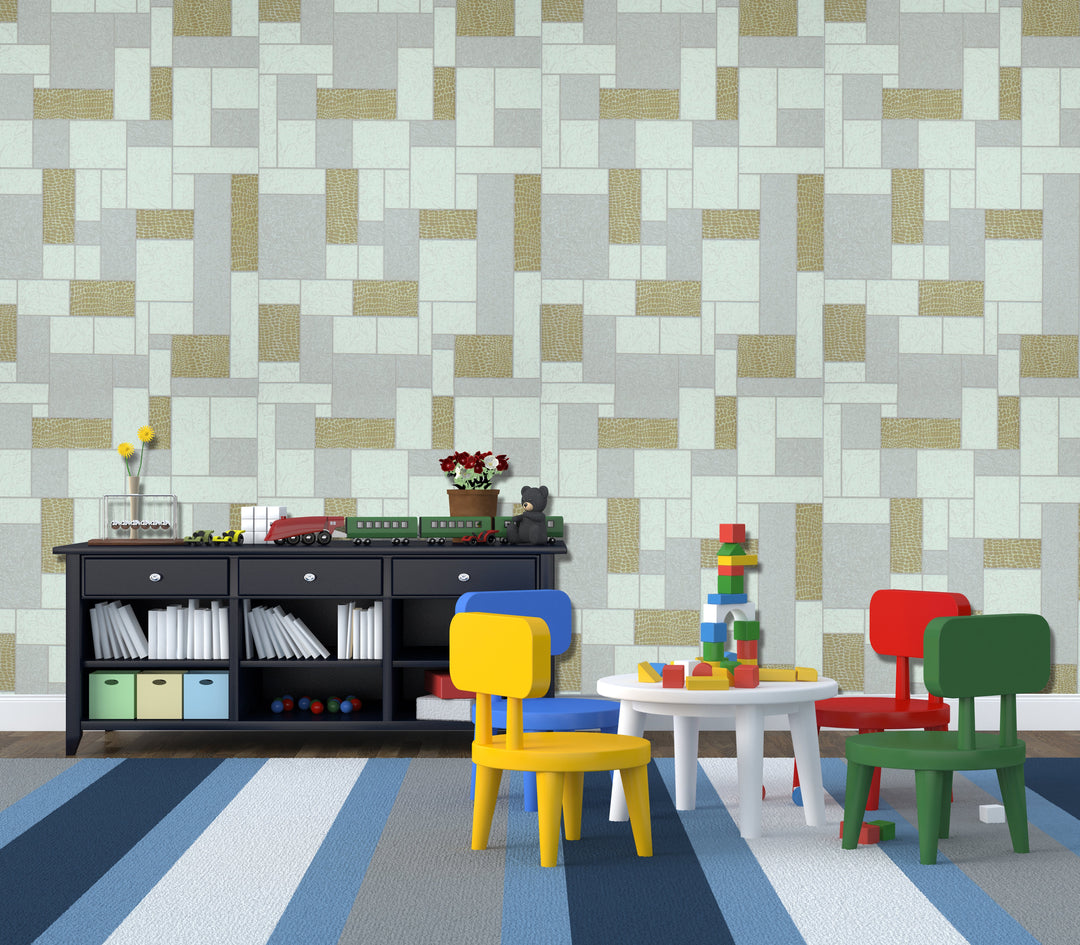 Knightsbridge Almond Grid Wallpaper 2467-32