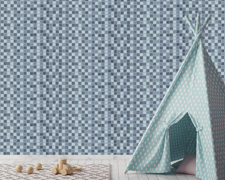 Knightsbridge Denim Dots Wallpaper 2468-25