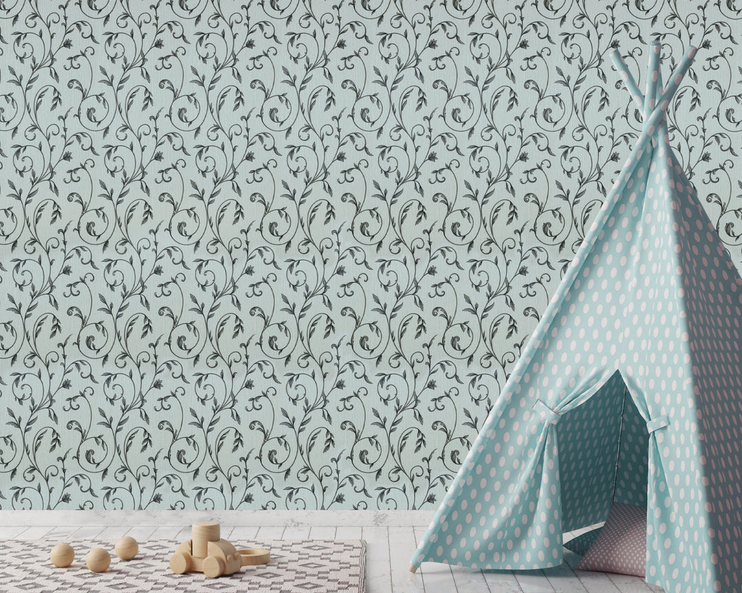 Knightsbridge Seafoam Bloom Wallpaper 7193-25T