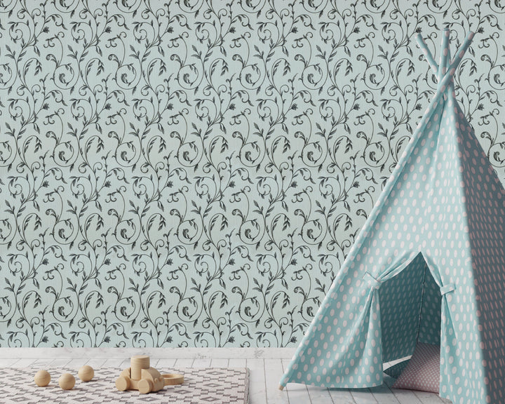 Knightsbridge Seafoam Bloom Wallpaper 7193-25T