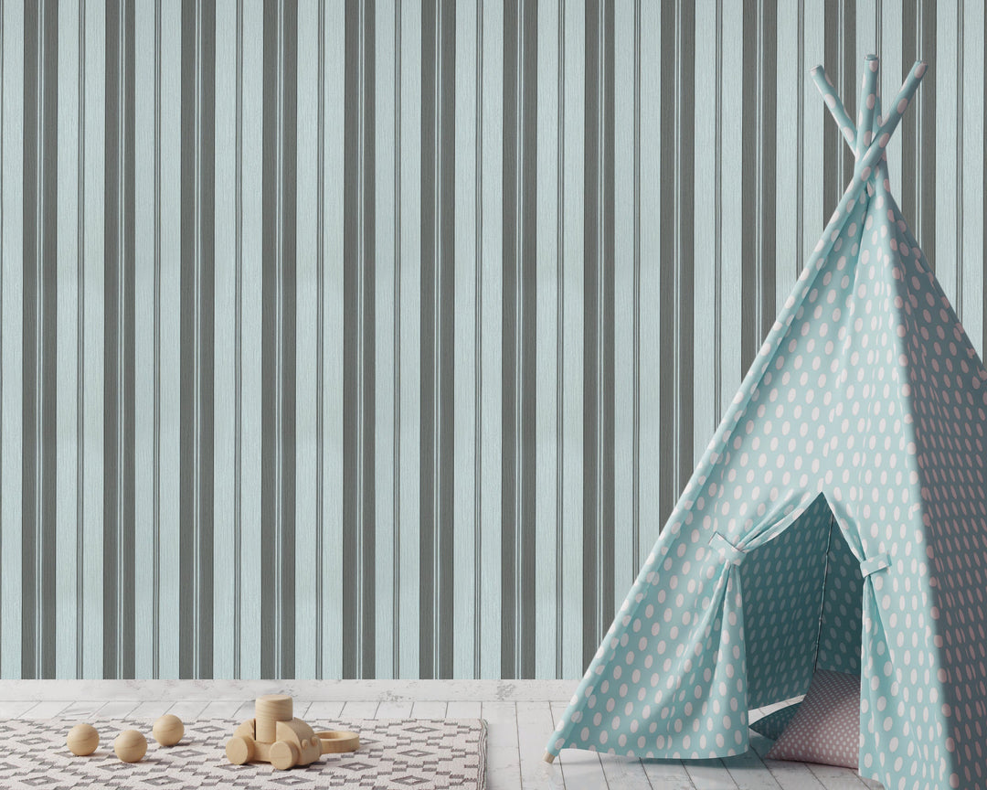Knightsbridge Striped Silver Wallpaper 7194-25T