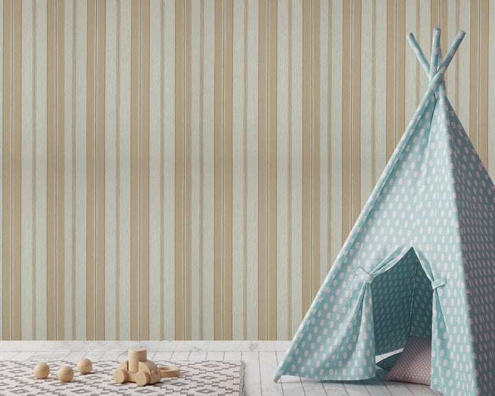 Knightsbridge Striped Beige Wallpaper 7194-33T