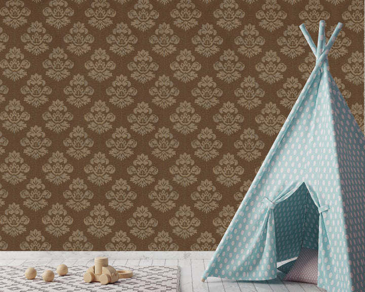 Knightsbridge Cocoa Medallion Wallpaper 7222-99