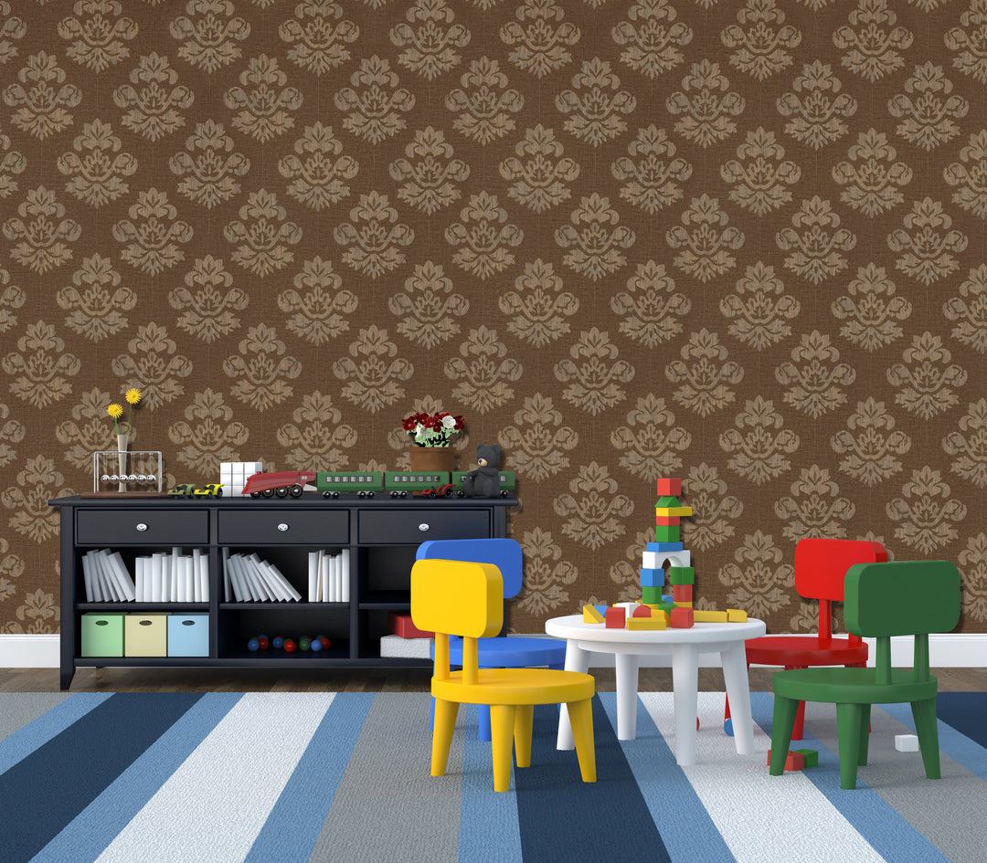 Knightsbridge Cocoa Medallion Wallpaper 7222-99