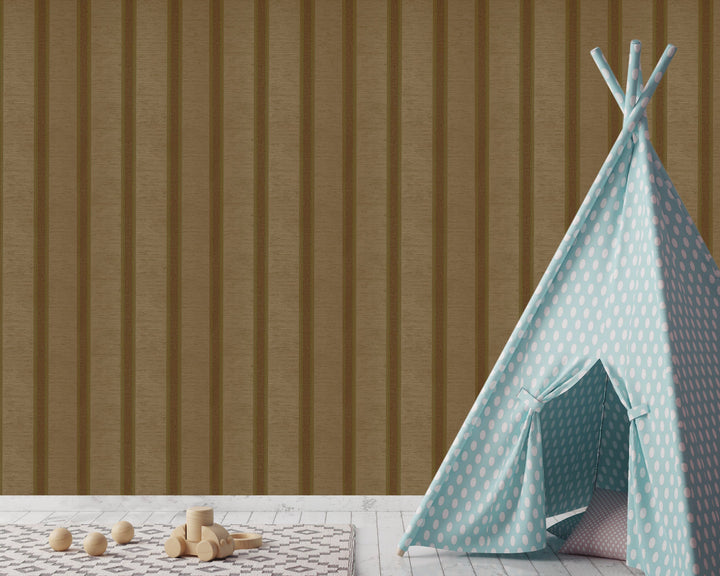 Knightsbridge Mocha Stripe Wallpaper 7223-99