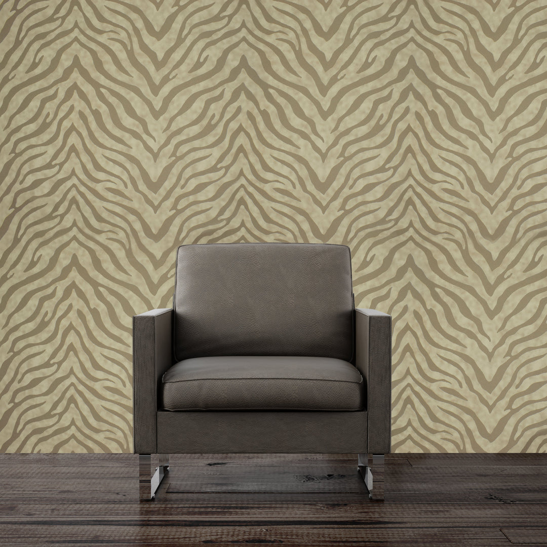 Taupe Zebra Wallpaper